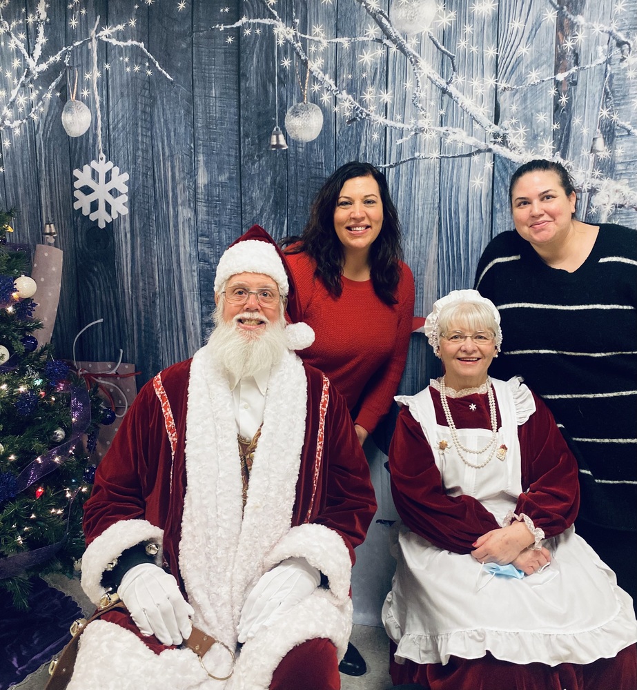 Santa and Mrs. Claus were at Pioneer Grove